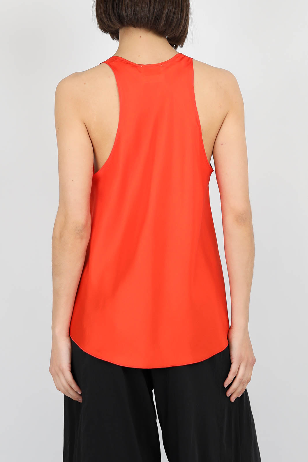 Tank Top aus Seide in Papavero