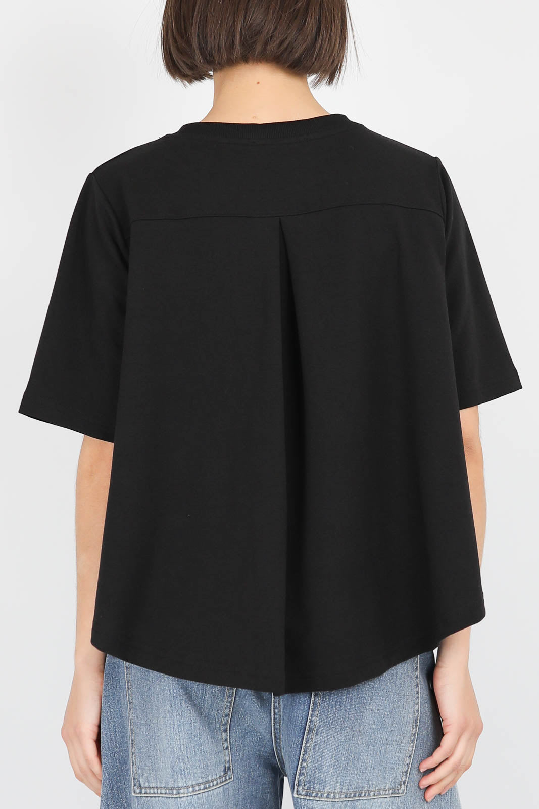 T-Shirt French Terry in Schwarz