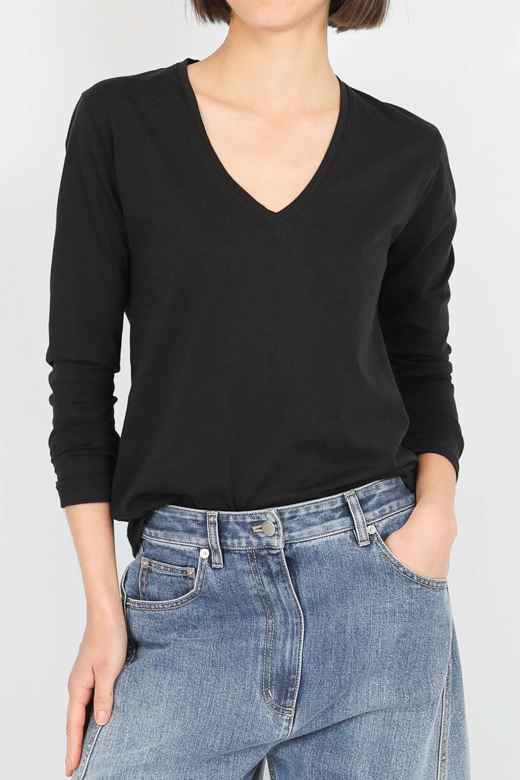 Langarm-Shirt Chloe in Schwarz