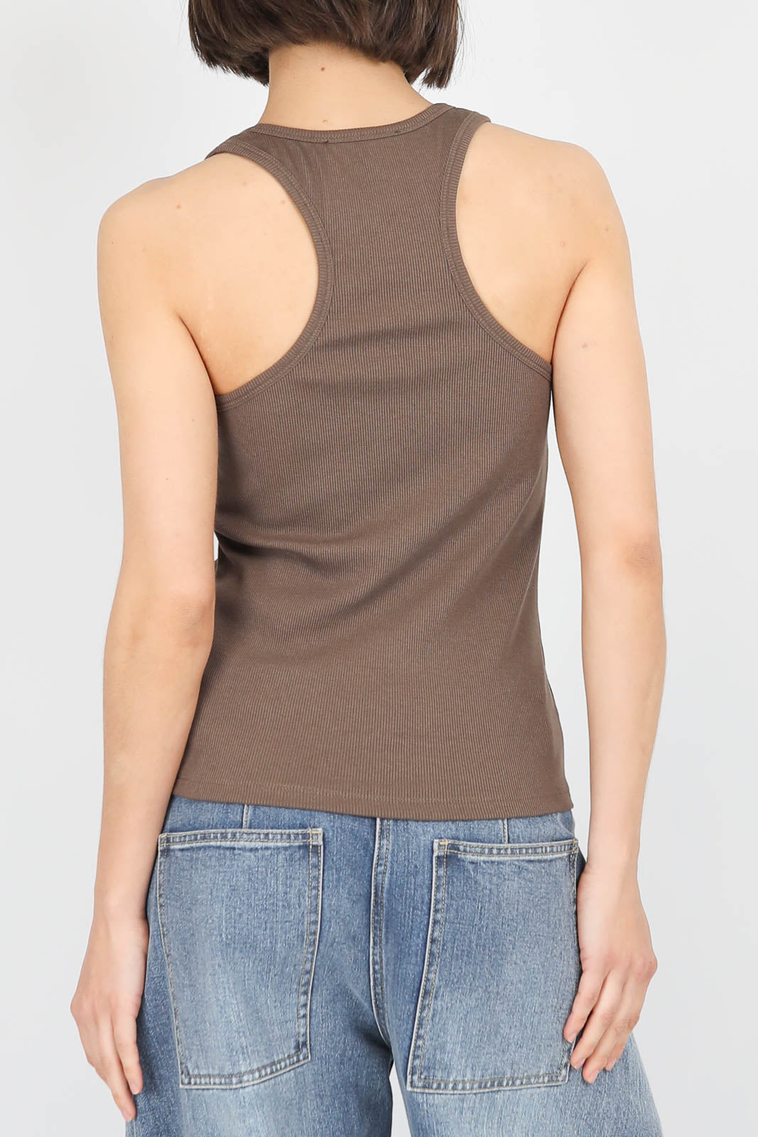 Tank Top Rib in Moka