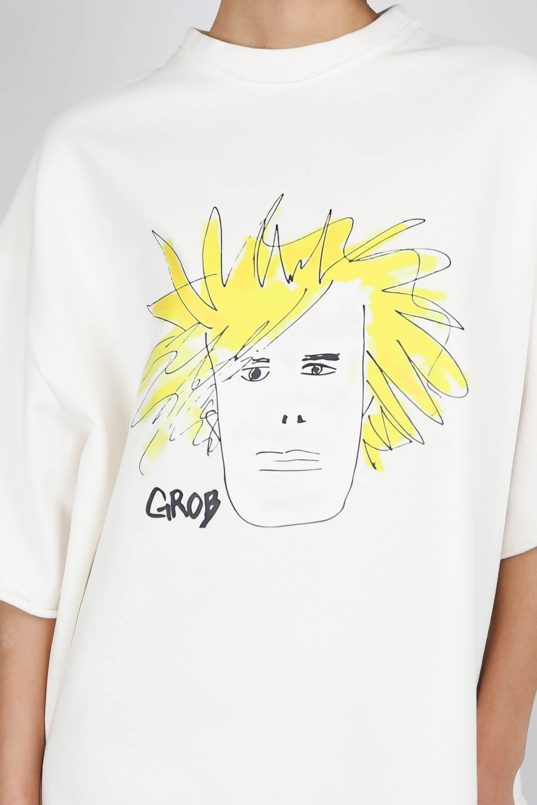 T-Shirt Kopf in Gelb