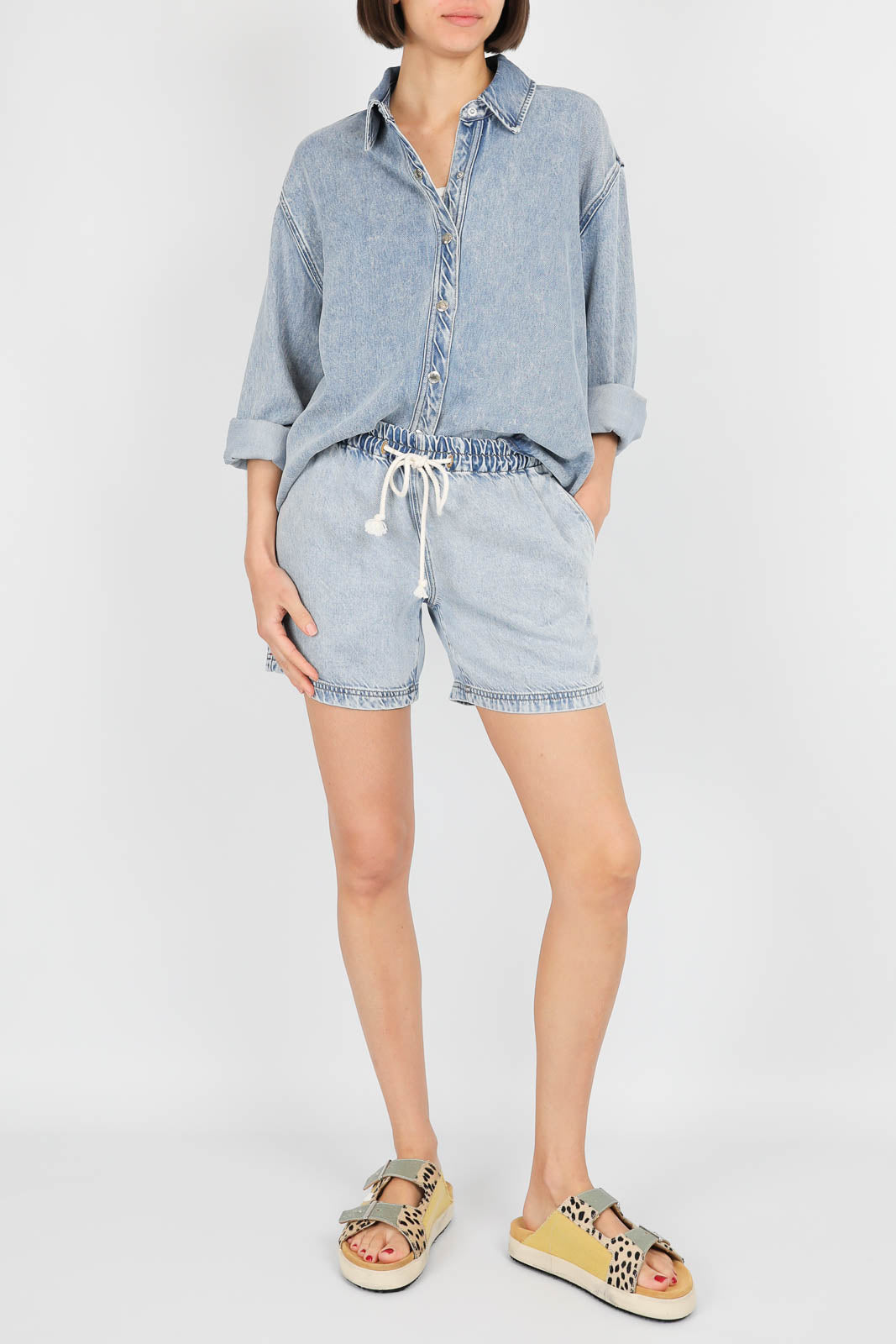 Shorts Sascha aus Denim in Atlantic
