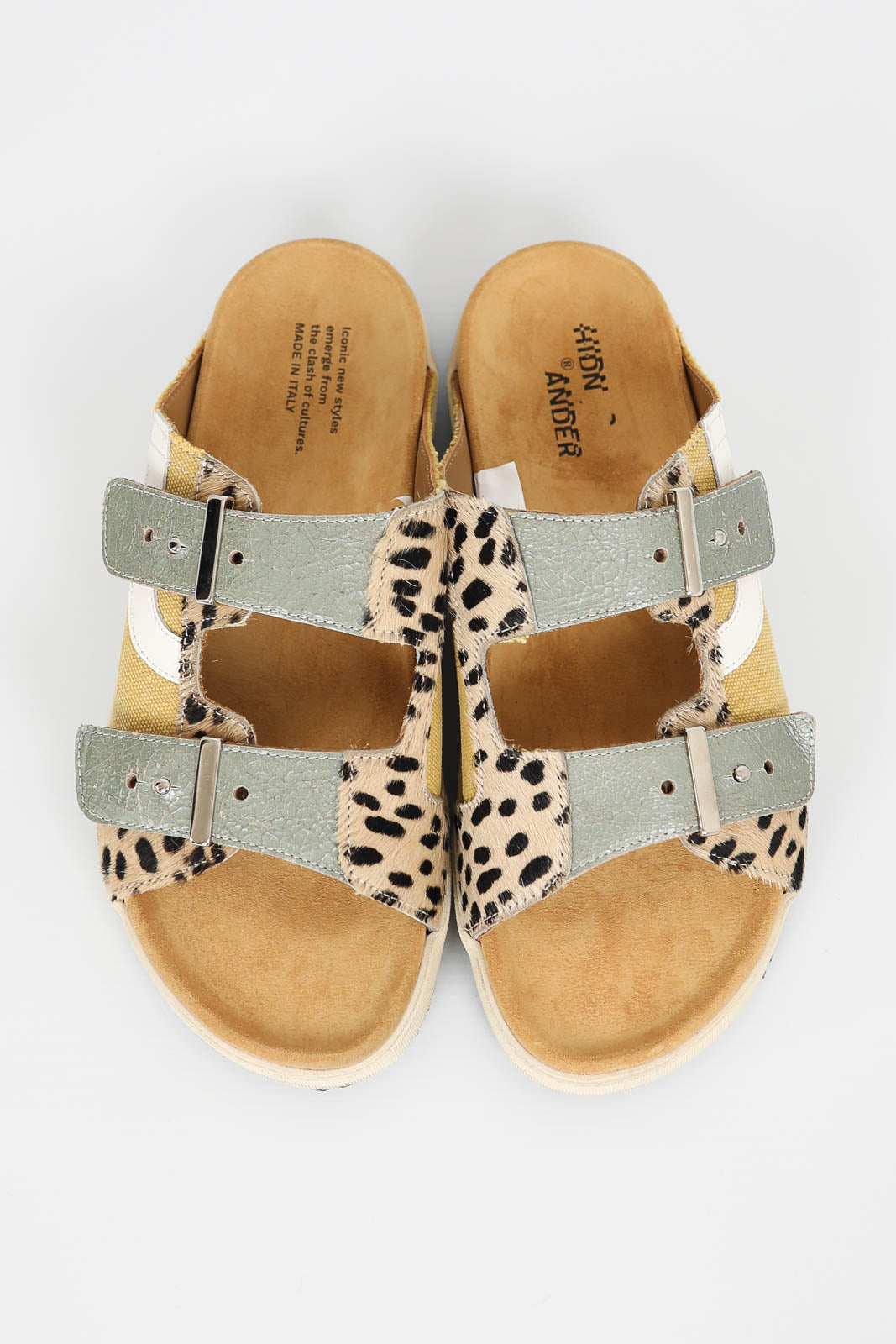 Sandalen Sundl in Mustard/White