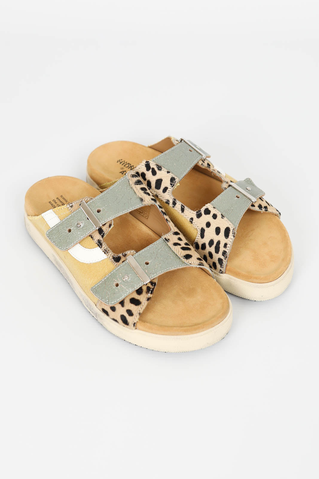 Sandalen Sundl in Mustard/White