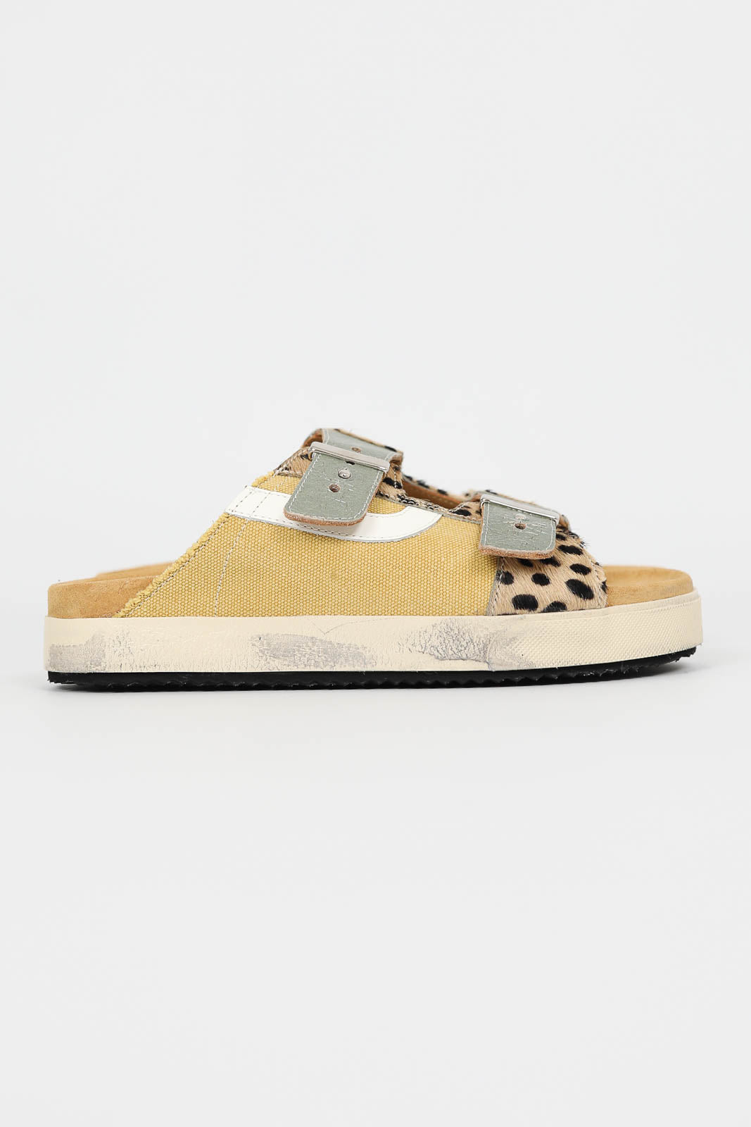 Sandalen Sundl in Mustard/White