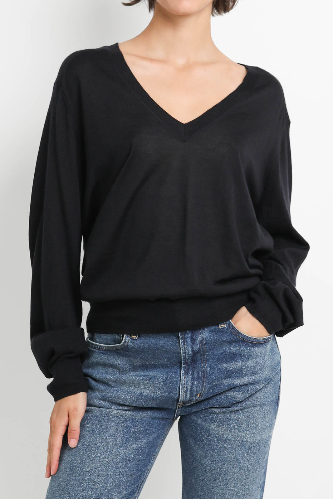 Loulou de Saison Pullover Julio in Schwarz