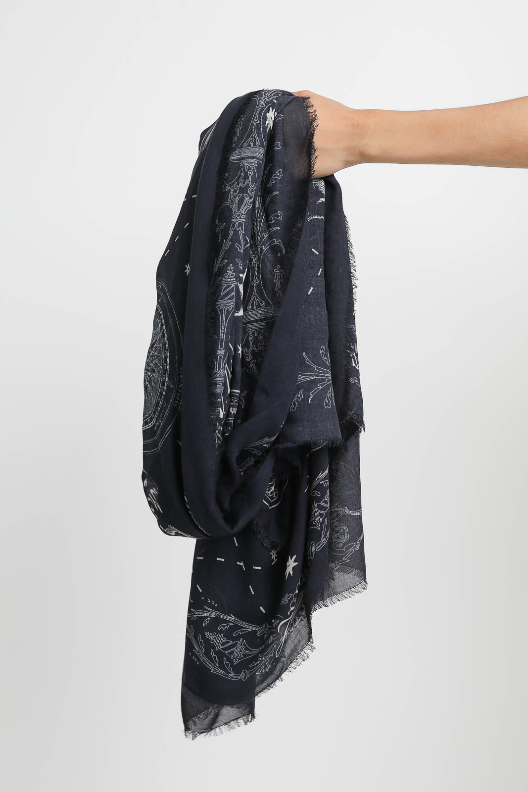 Faliero Sarti Schal Astrology in Navy