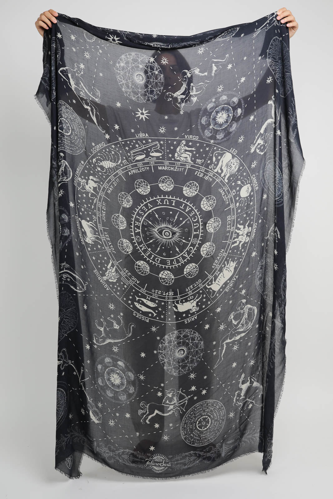 Faliero Sarti Schal Astrology in Navy
