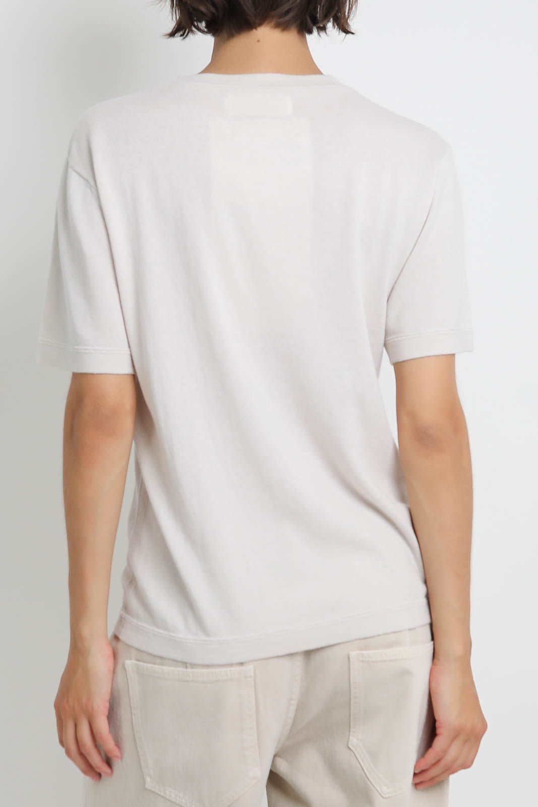 Extreme Cashmere T-Shirt Cuba in Chalk