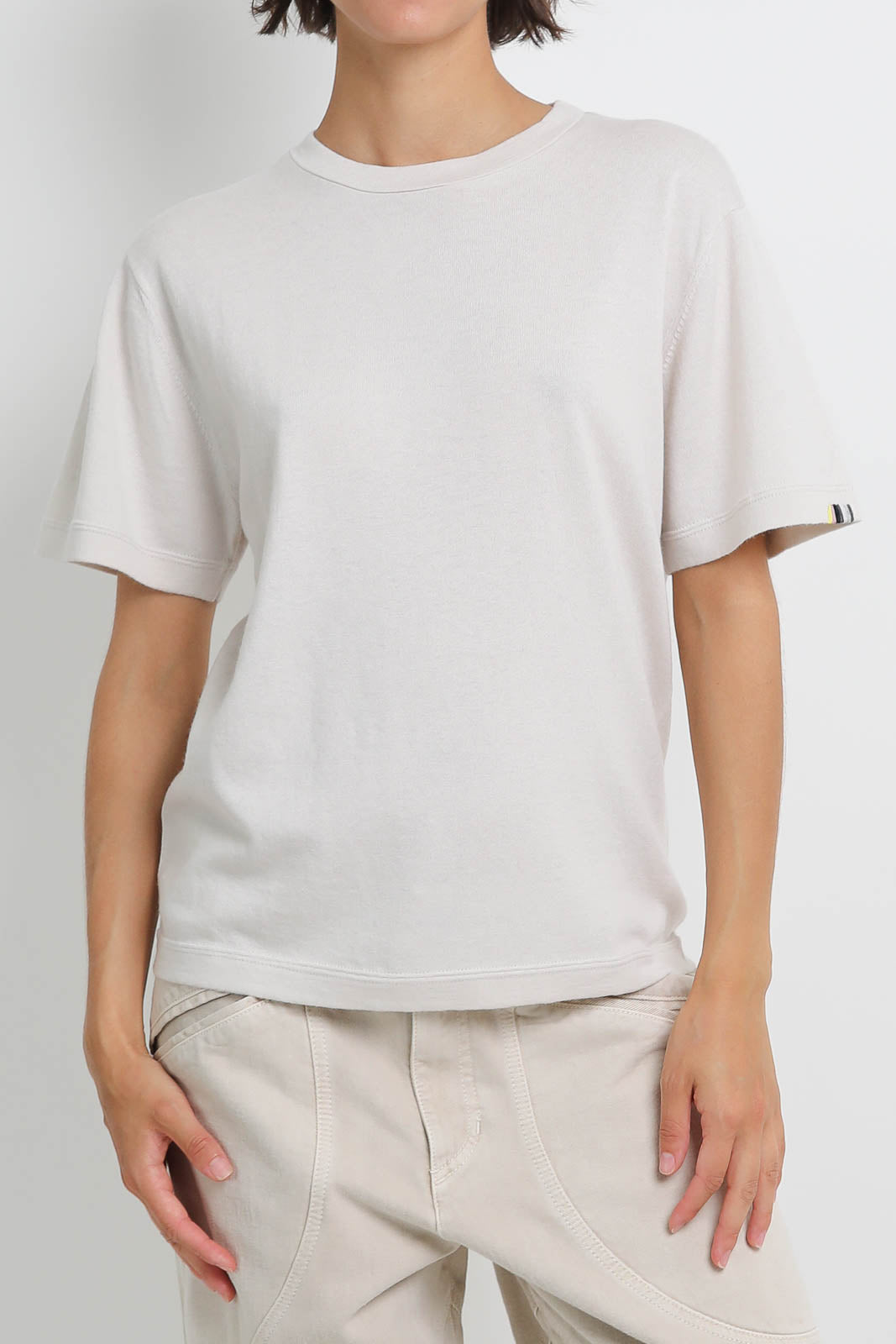 Extreme Cashmere T-Shirt Cuba in Chalk