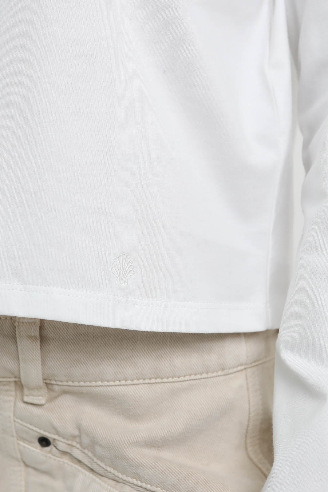 Loulou de Saison Langarm-Shirt Masal in Weiss