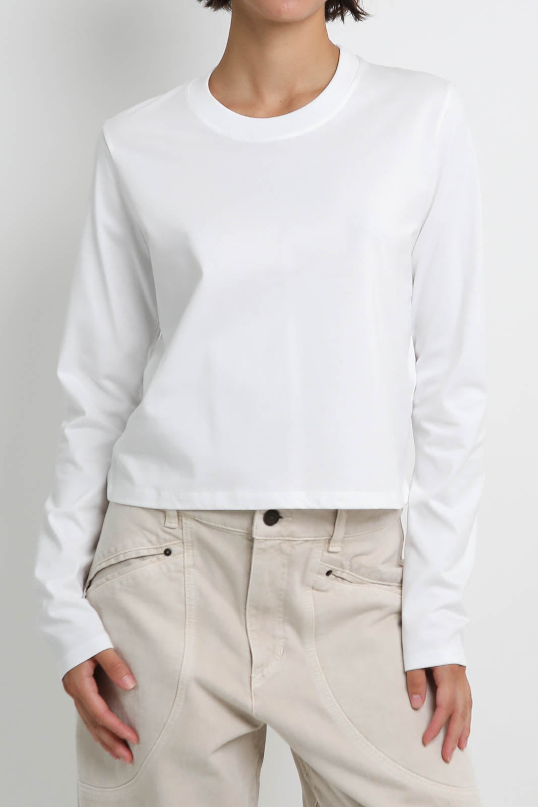 Loulou de Saison Langarm-Shirt Masal in Weiss