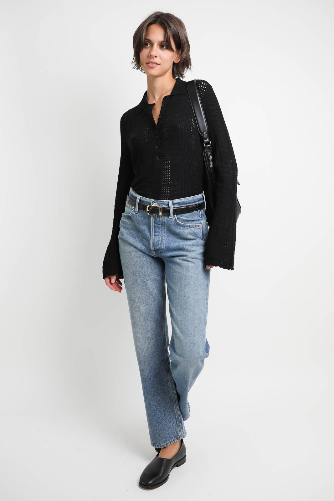 Loulou de Saison Pullover Tiha in Schwarz
