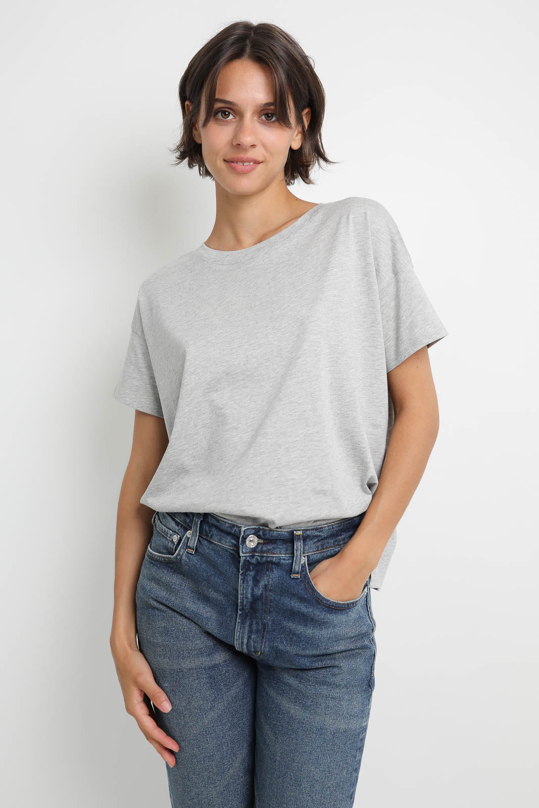 Loulou de Saison T-Shirt Basiluzzo in Grey Melange