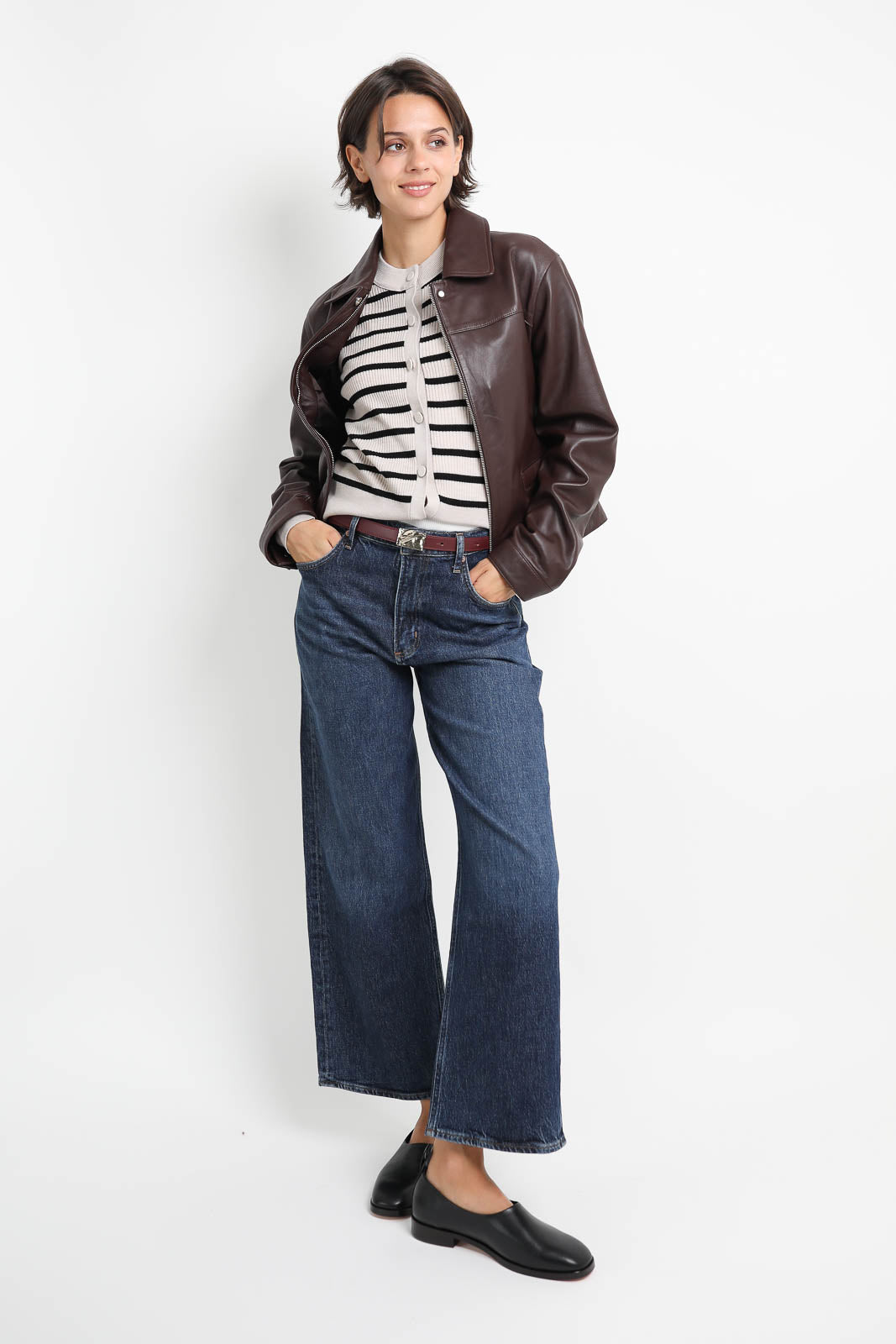 Loulou de Saison Jacke Ascot in Braun