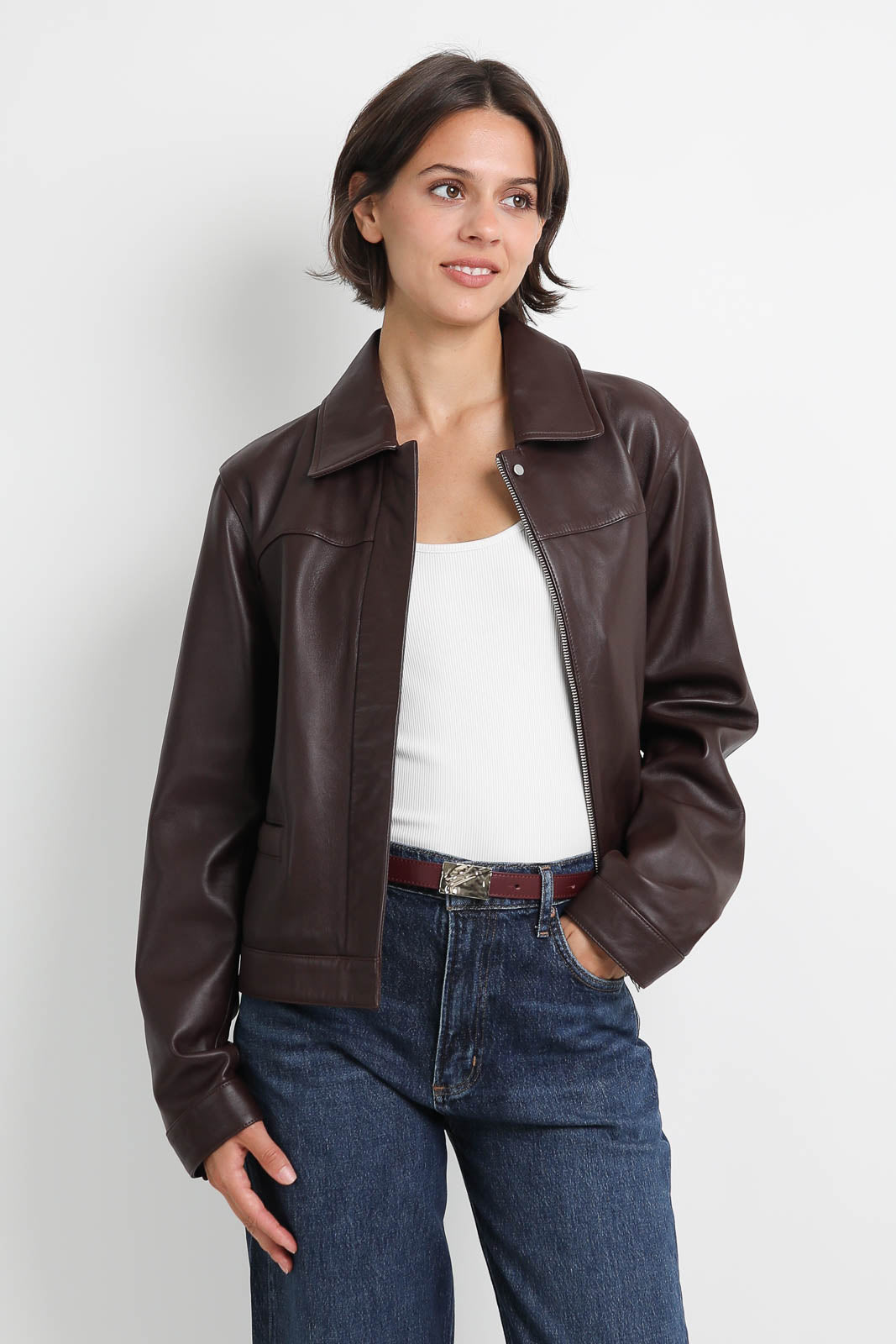 Loulou de Saison Jacke Ascot in Braun