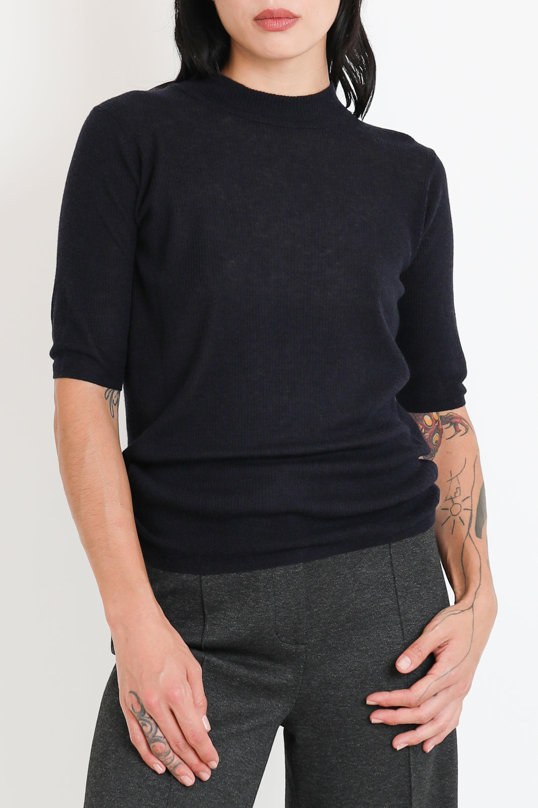 C. T. Plage, Pullover Halfsleeve in B.Navy