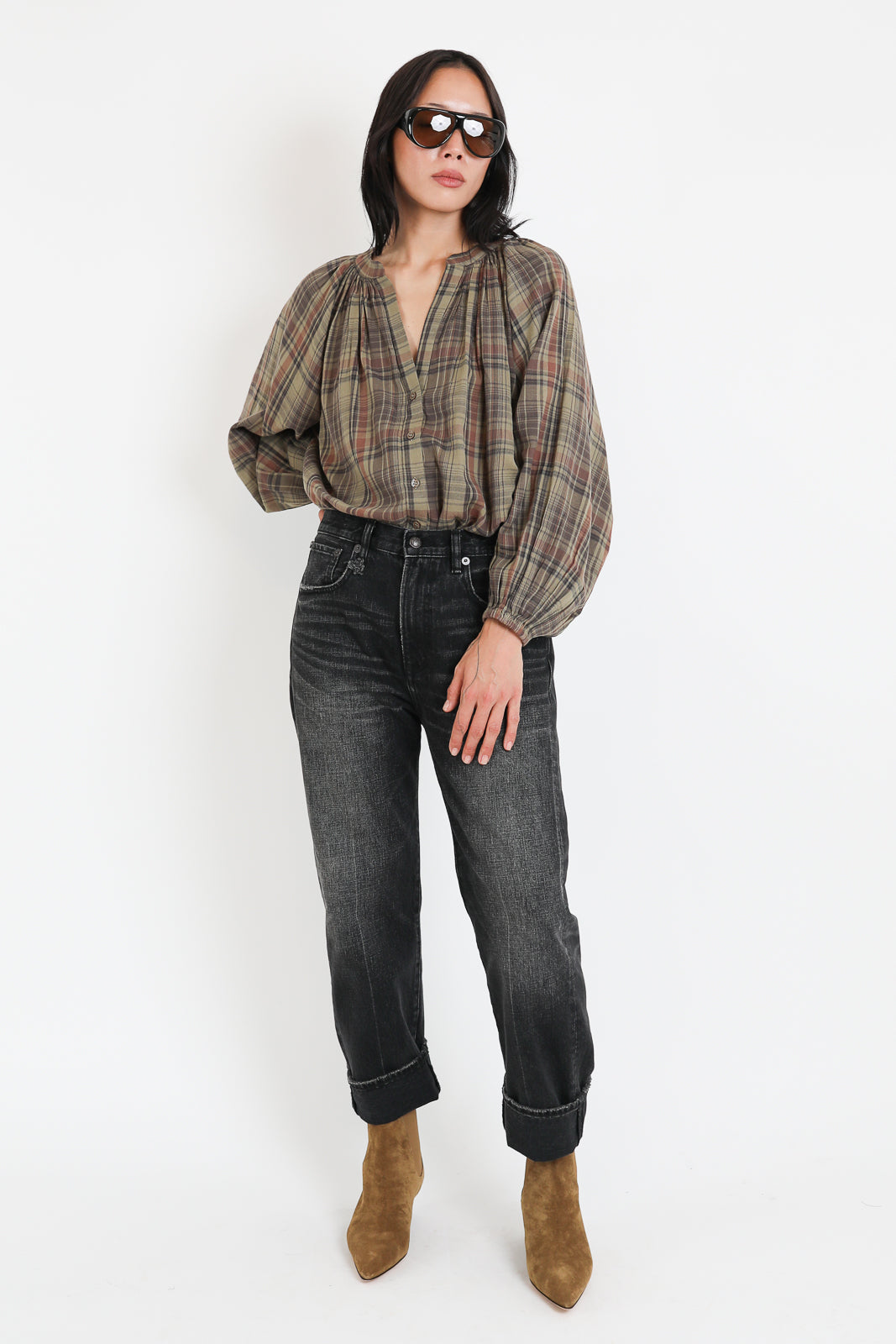R13, Jeans Boyfriend in Brixton Black