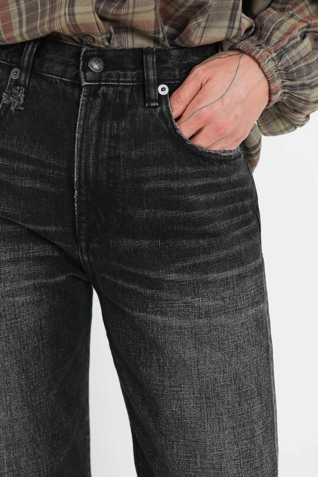 R13, Jeans Boyfriend in Brixton Black
