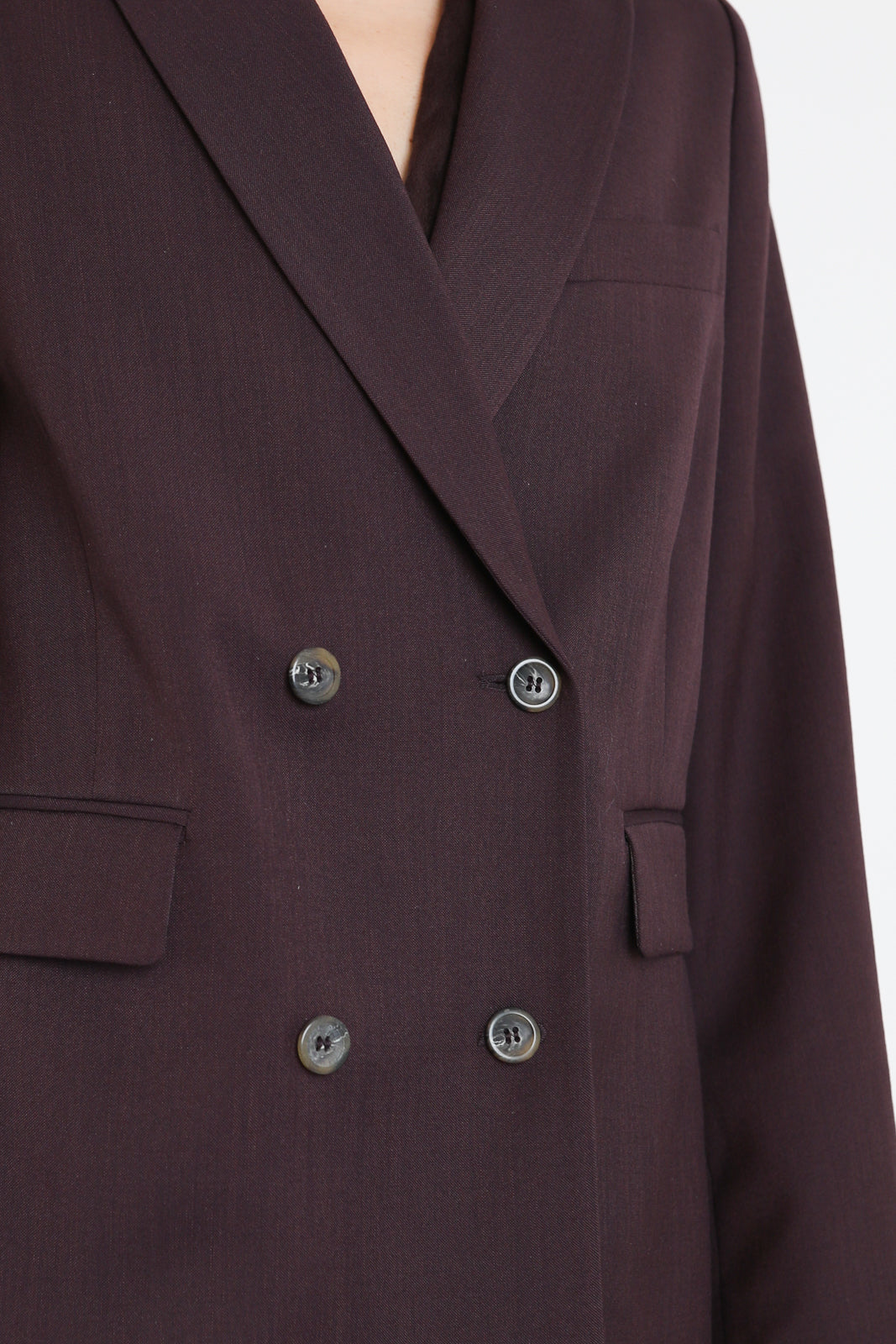 Forte-Forte, Blazer Grain de Poudre in Bordeaux