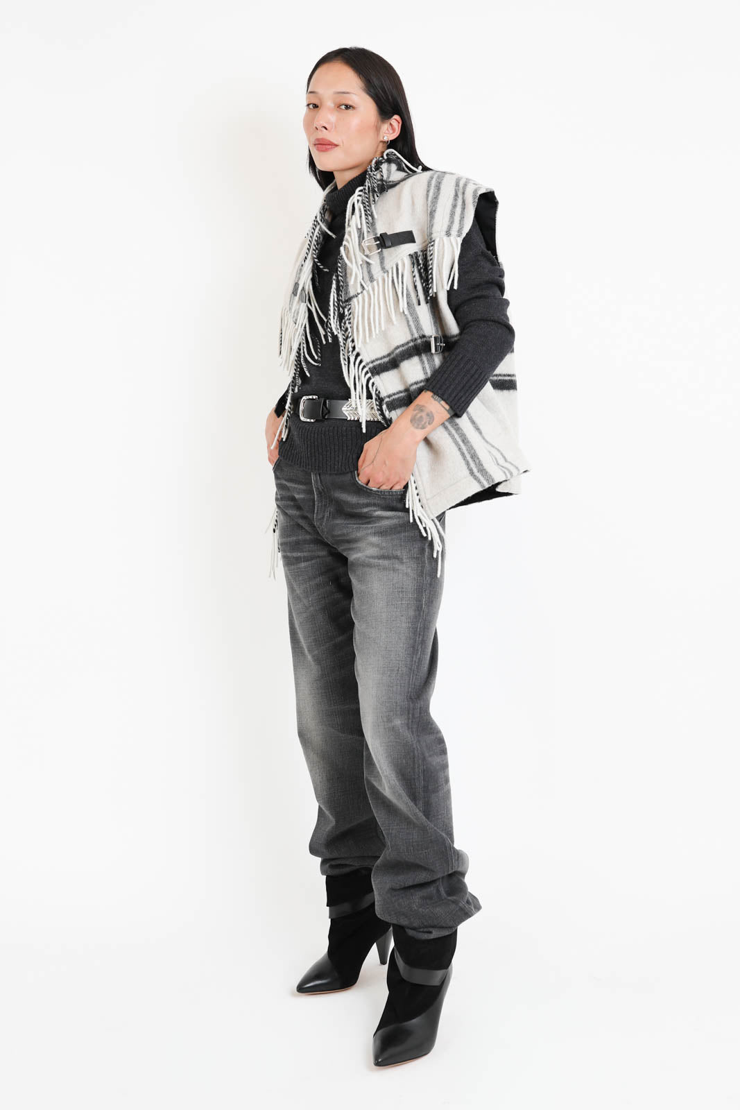Marant Étoile, Gilet Ginesa in Ecru/Black