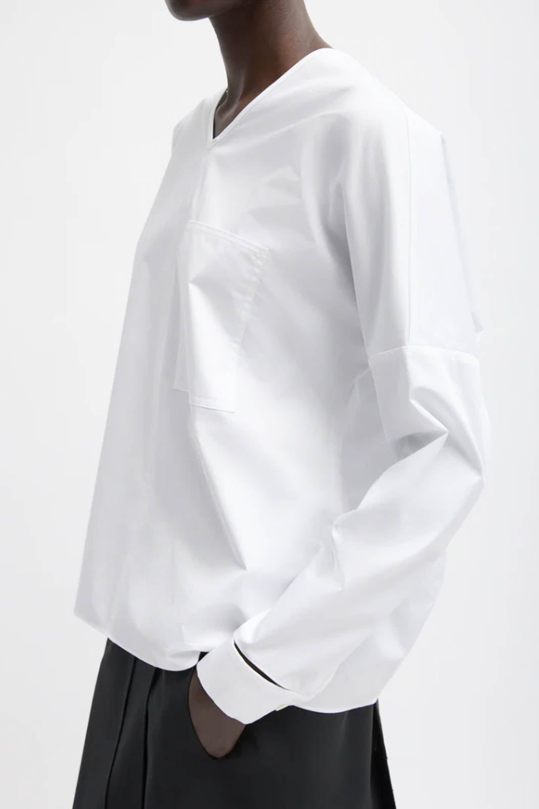 Tibi, Bluse Dolman in Weiss