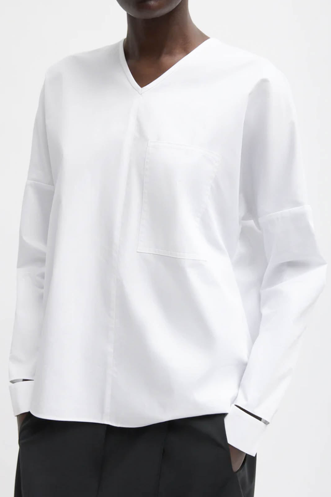 Tibi, Bluse Dolman in Weiss