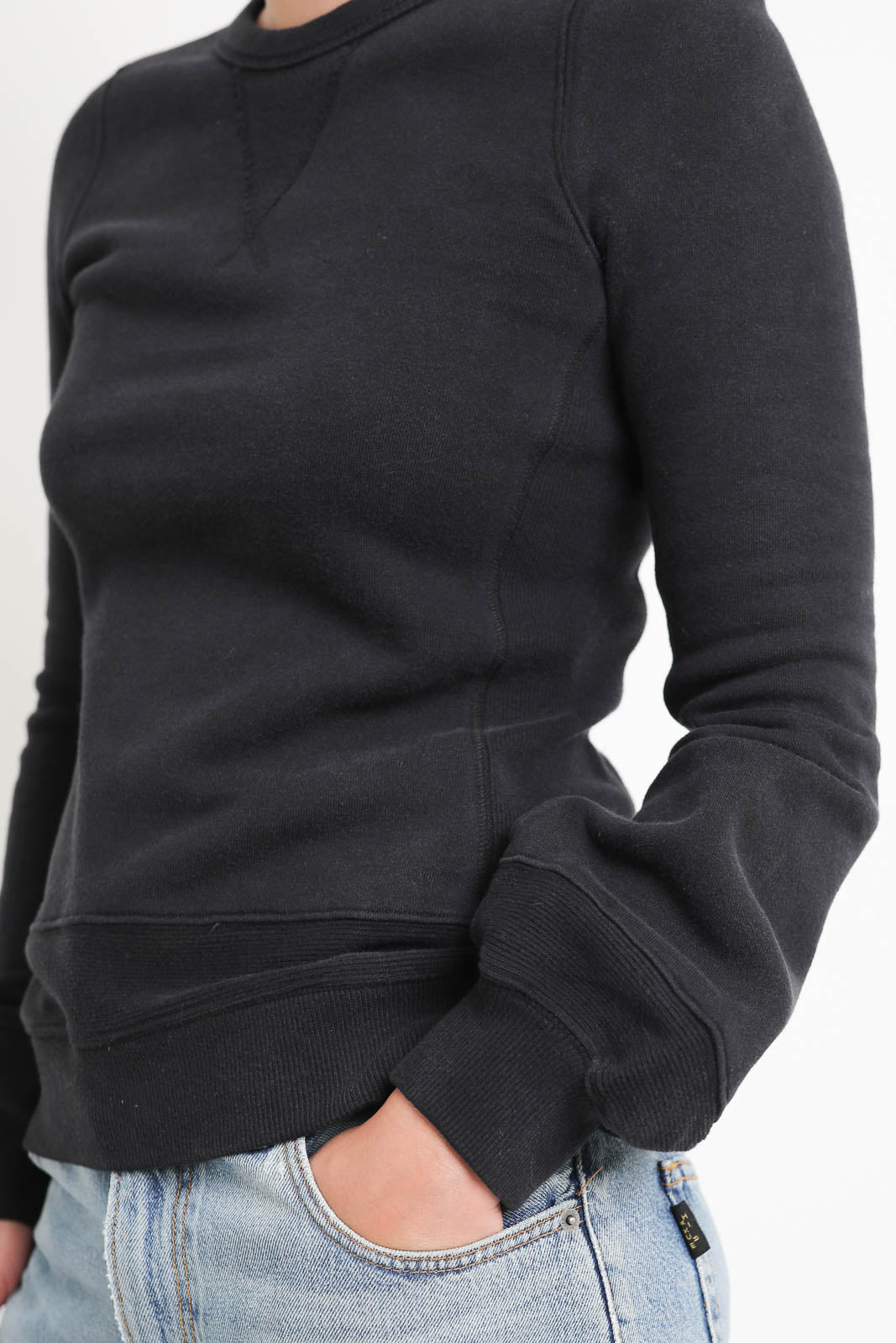 R13, Pullover Elongated in Schwarz