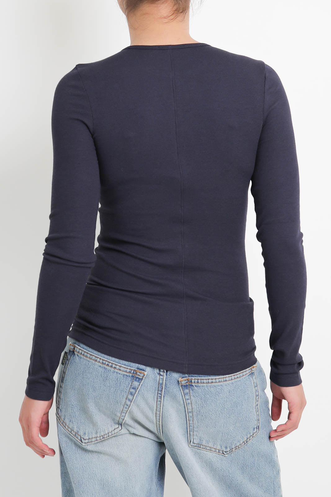 Tibi, Langarm-Shirt Circular in Navy