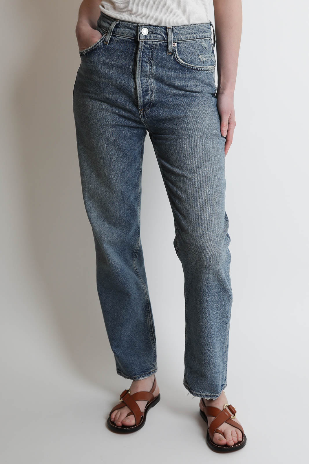 Agolde, Jeans 90s Pinch Waist Crop in Renew