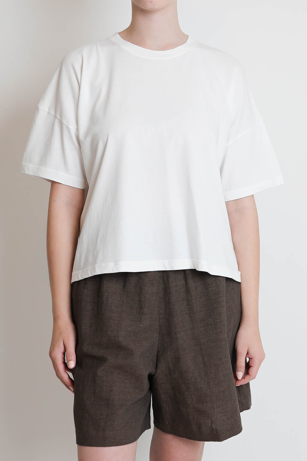 Pomandere, T-Shirt aus Baumwolle in Optical White