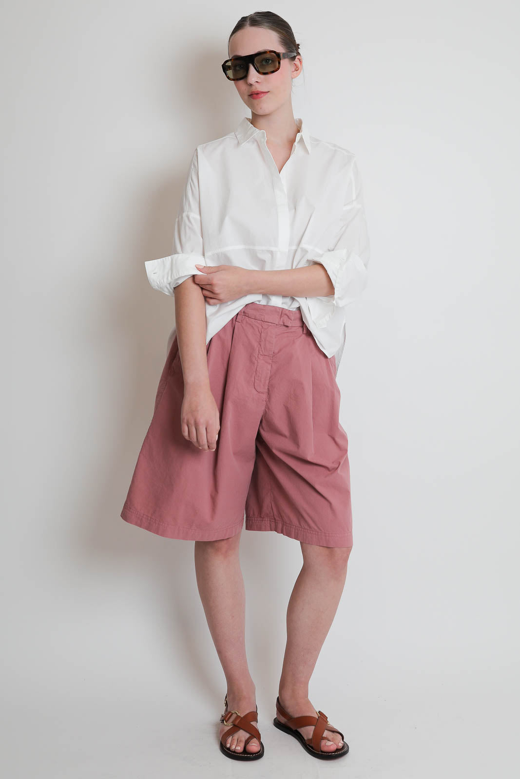 Pomandere, Bluse aus Baumwolle in Optical White