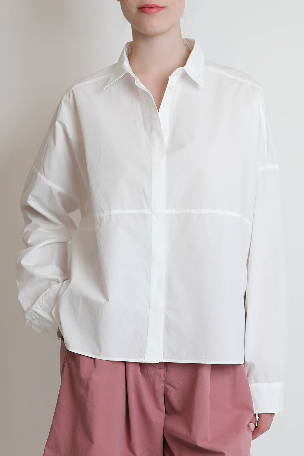 Pomandere, Bluse aus Baumwolle in Optical White