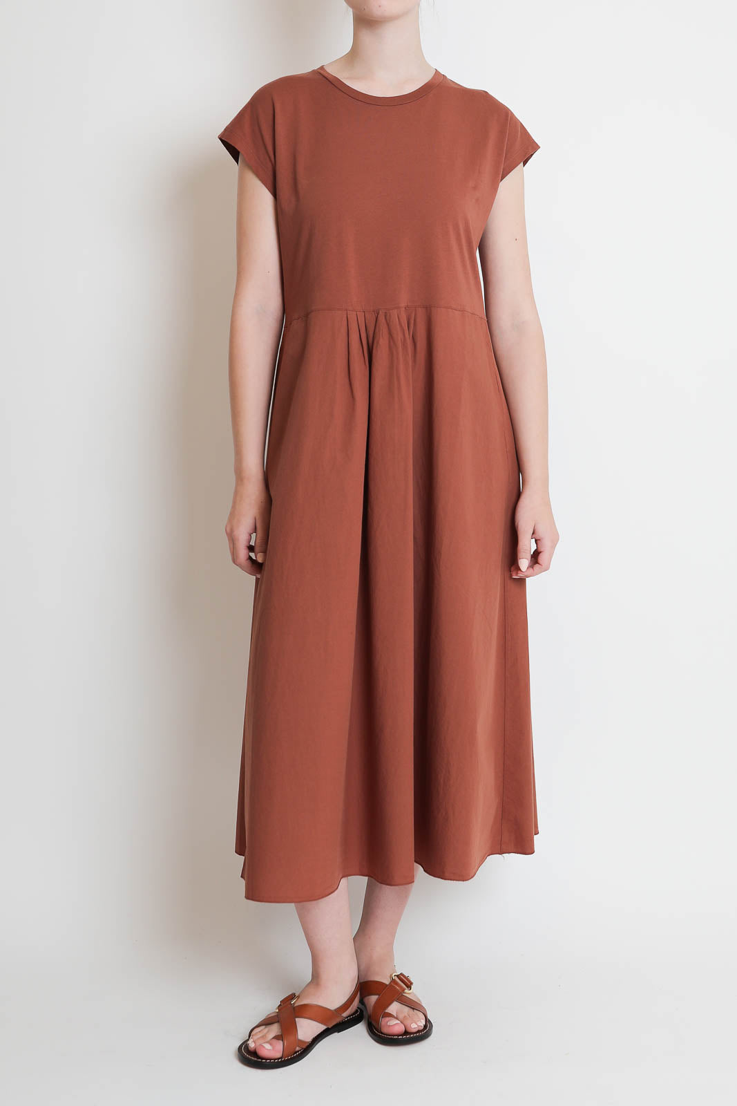 Pomandere, Kleid mit Kurzen Ärmeln in Canyon