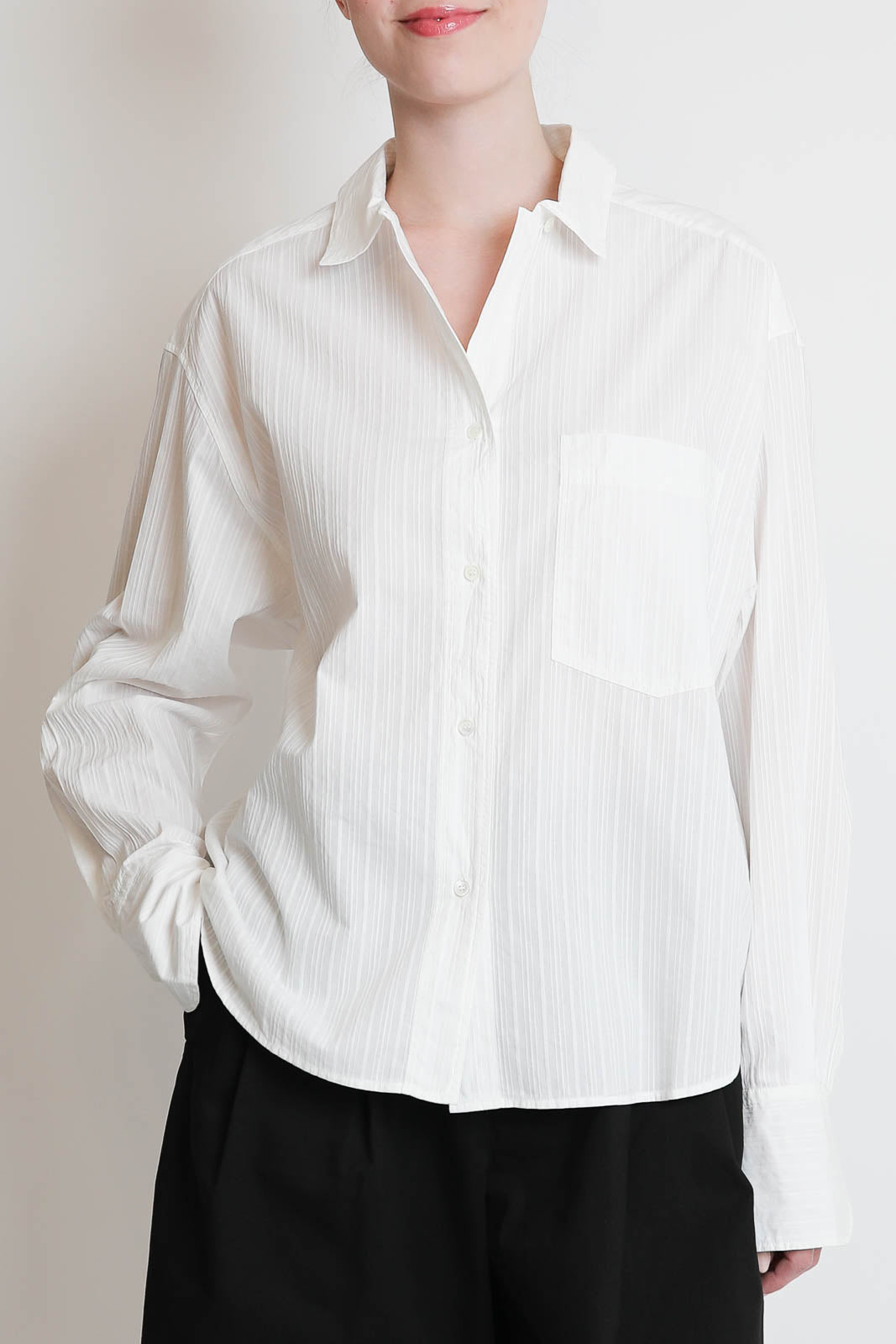 Pomandere, Bluse mit Streifen in Optical White