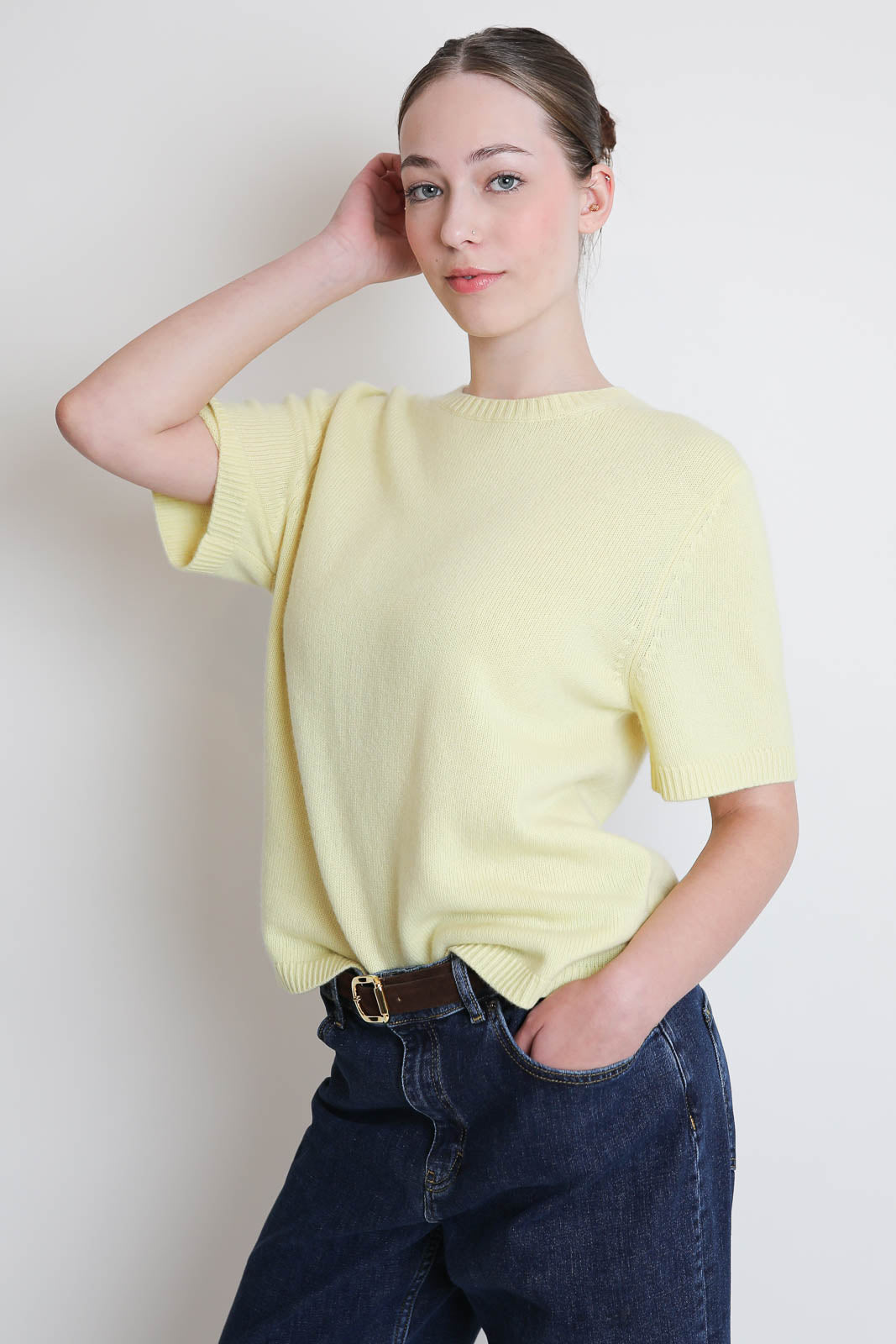 Soft Goat, T-Shirt Oversized in Honeydew Yellow