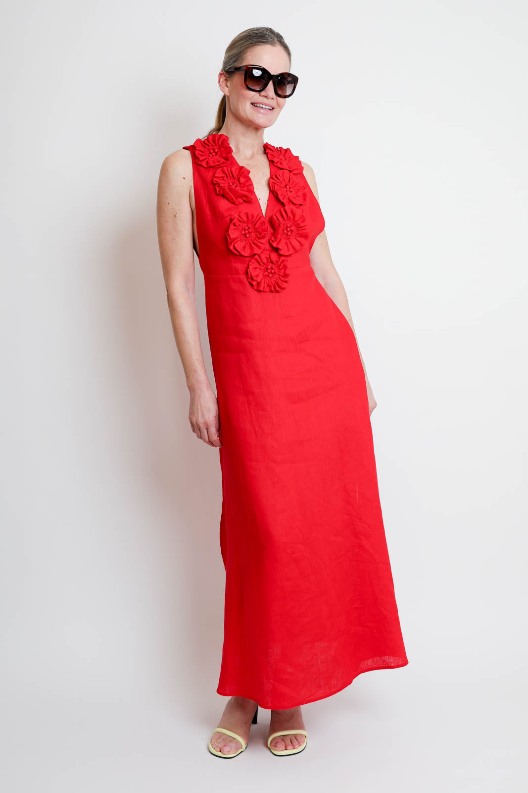 Farm Rio, Kleid ohne Ärmel in Rot