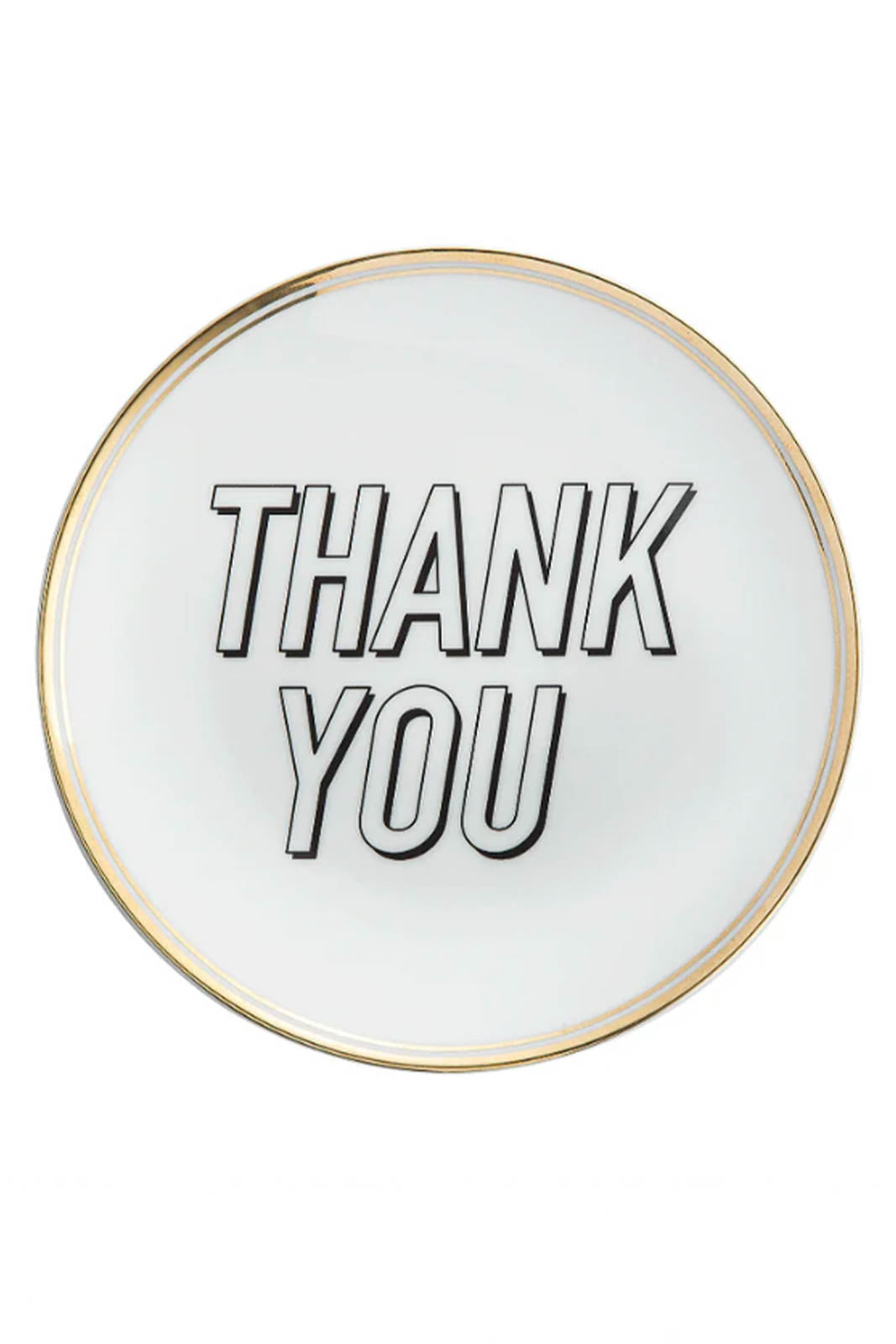 Bitossi Home, Teller Thank You in Weiss/Schwarz