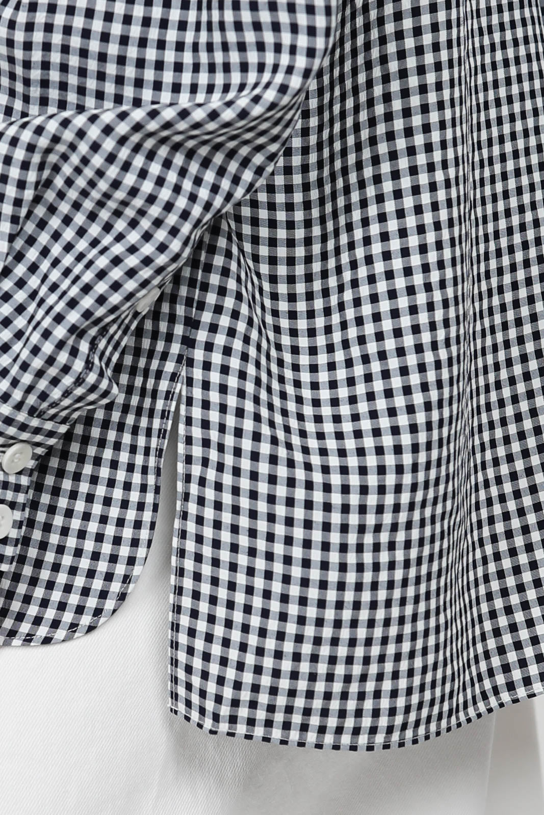 Bluse Gingham in Navy/White Multi