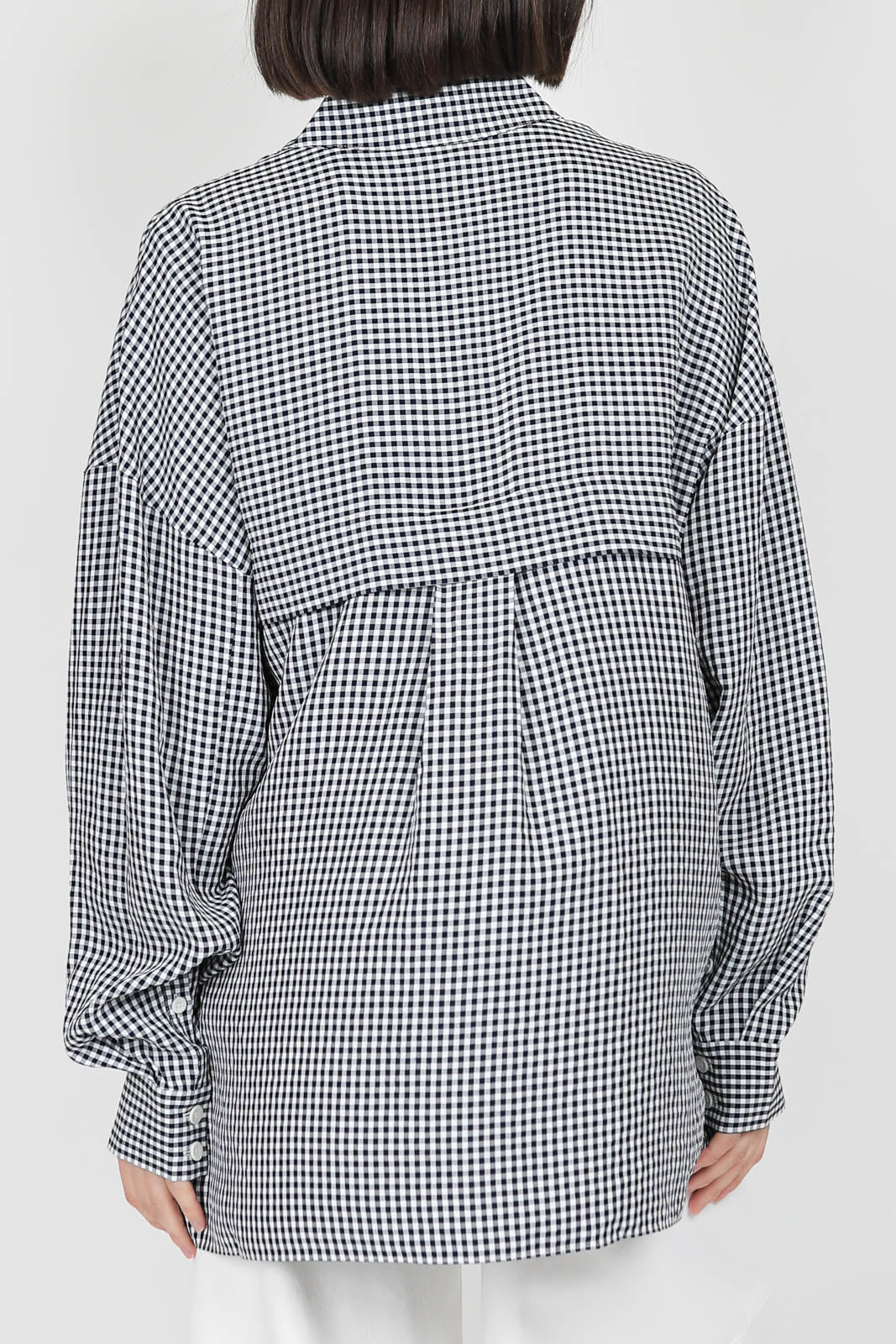 Bluse Gingham in Navy/White Multi
