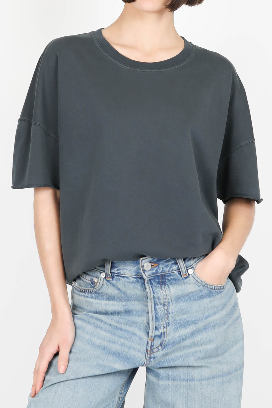 T-Shirt aus Baumwolle in Pirate Black
