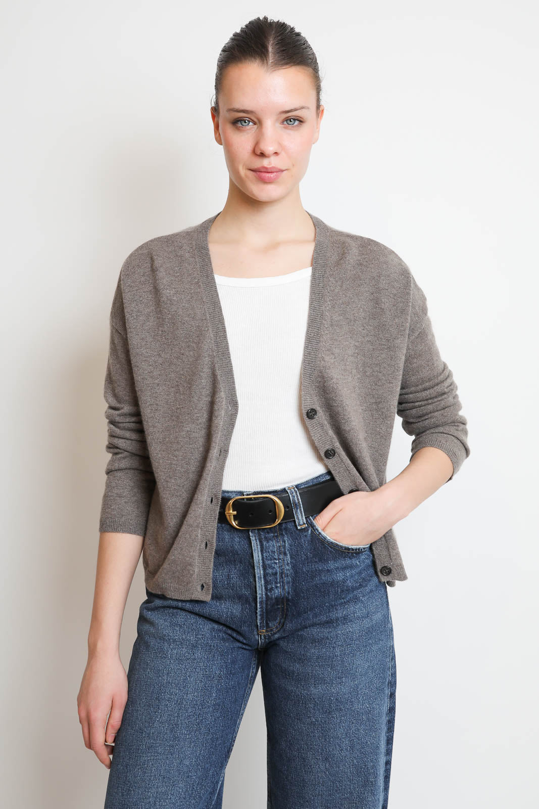 Lisa Yang, Cardigan Abby in Truffle