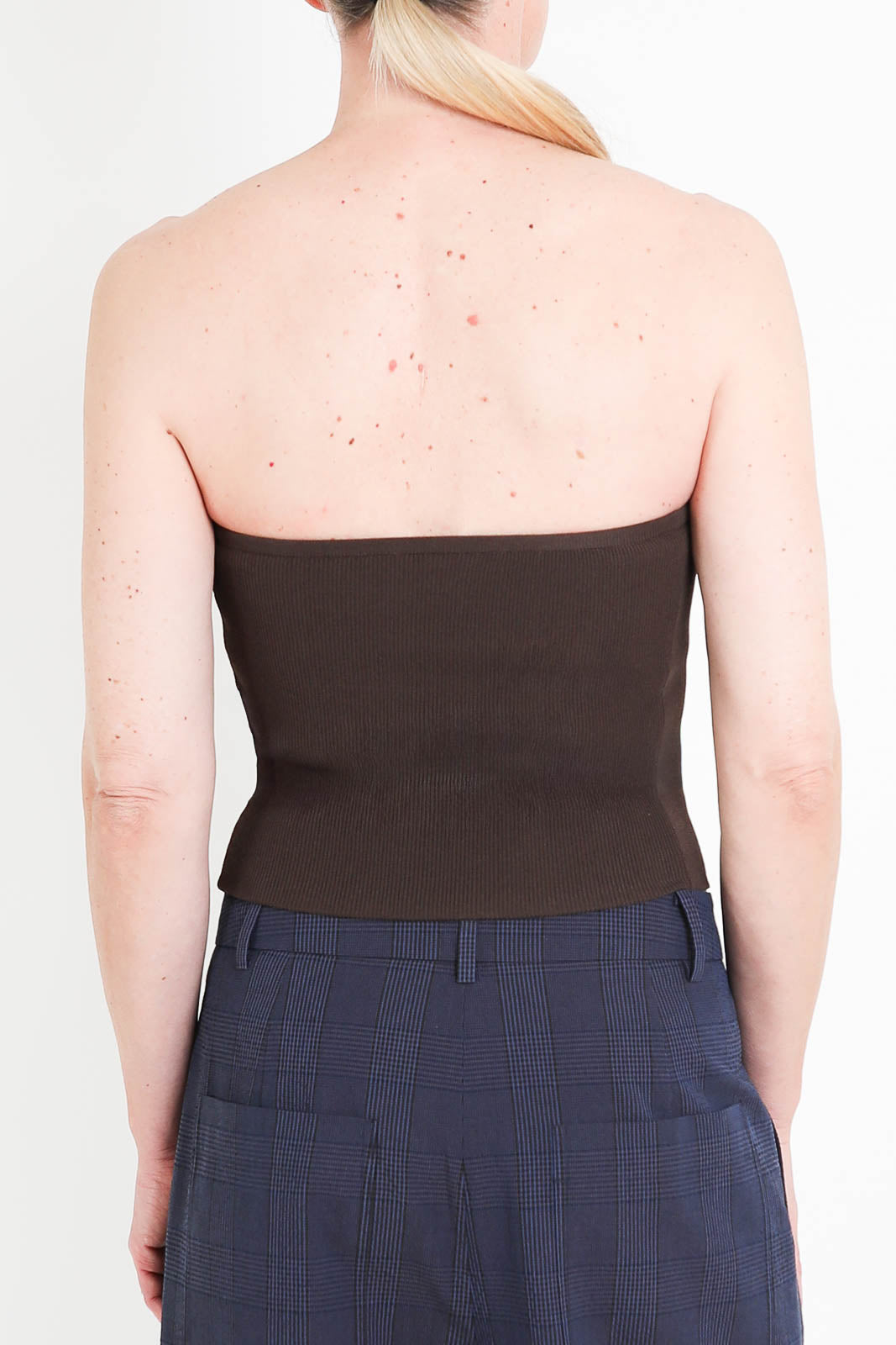 Tibi, haut côtelé marron hickory
