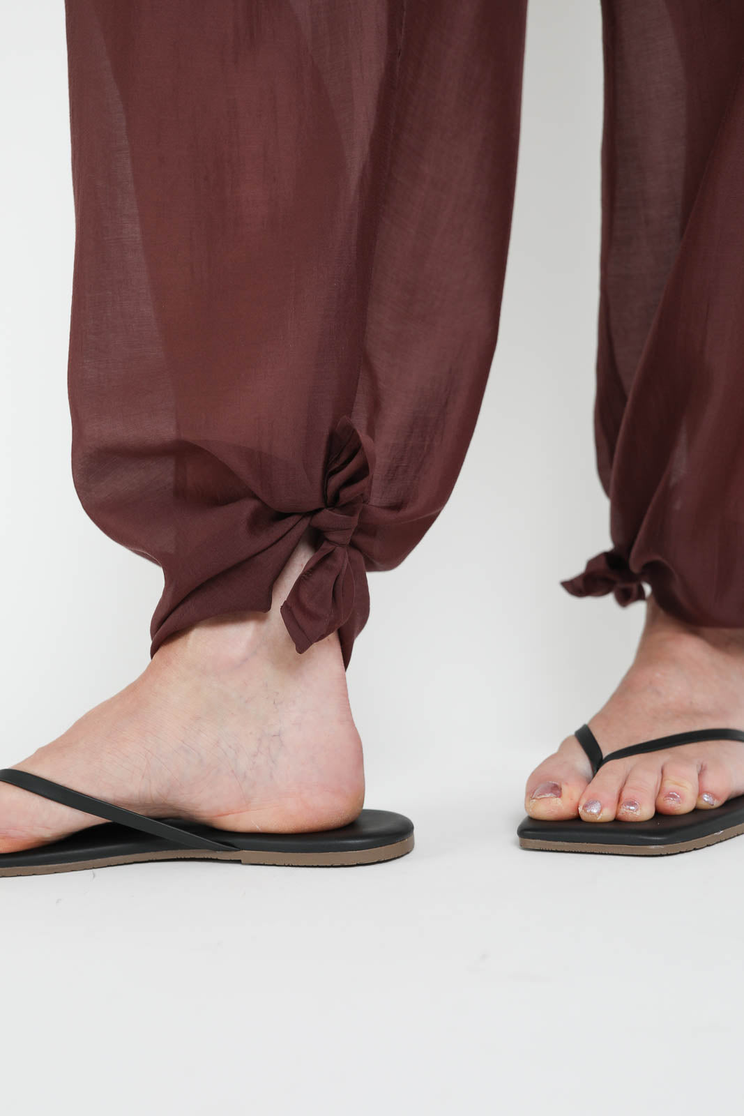 Tibi, Hose Stella Slit in Russet Brown
