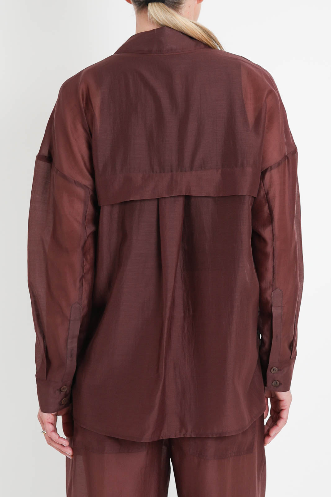 Tibi, Bluse Summer in Russet Brown