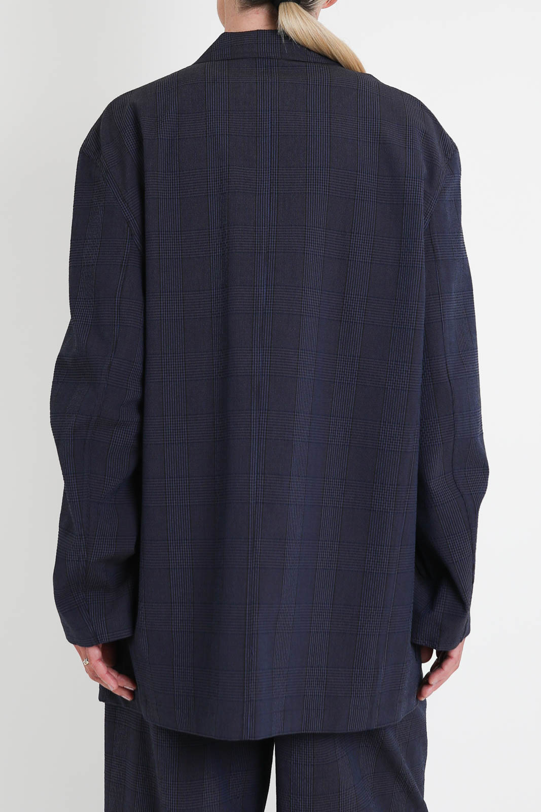 Tibi, Liam Blazer in Navy Multi