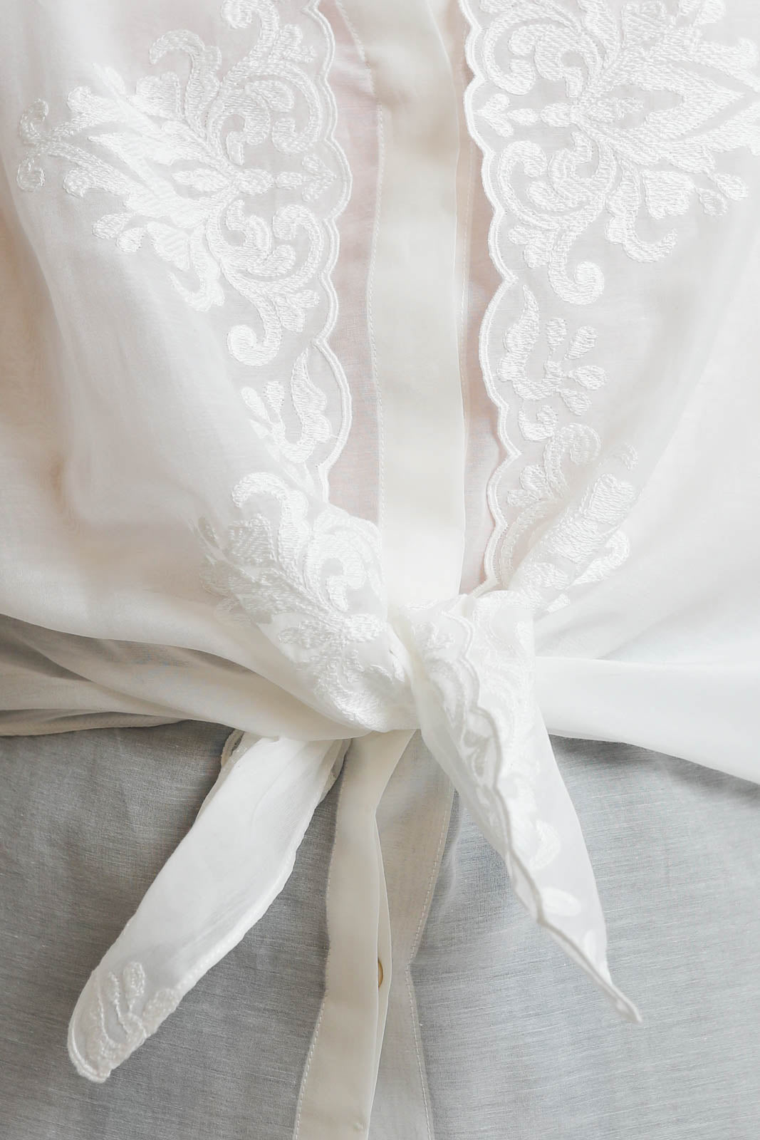 Forte-Forte, Bluse Embroideres in Bianco