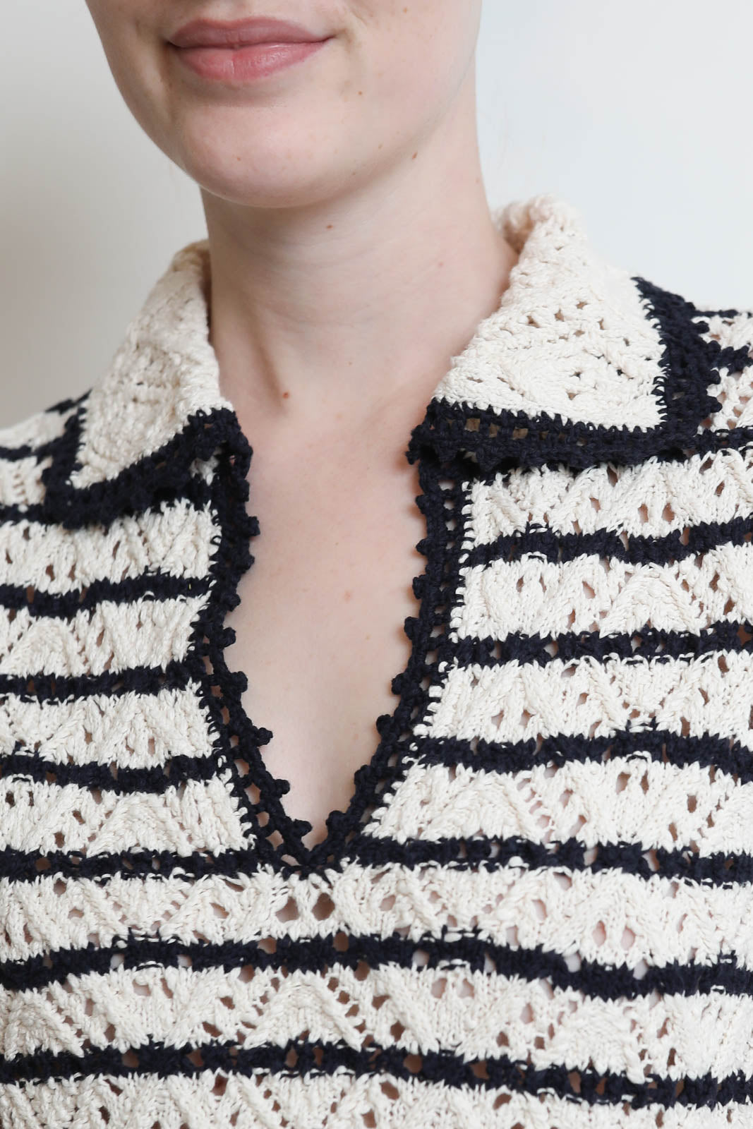 Vanessa Bruno, T-Shirt Gillis in Ecru/Marine