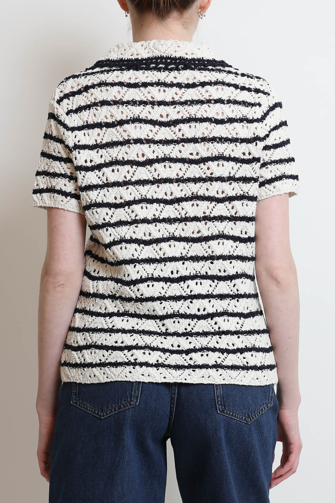 Vanessa Bruno, T-Shirt Gillis in Ecru/Marine