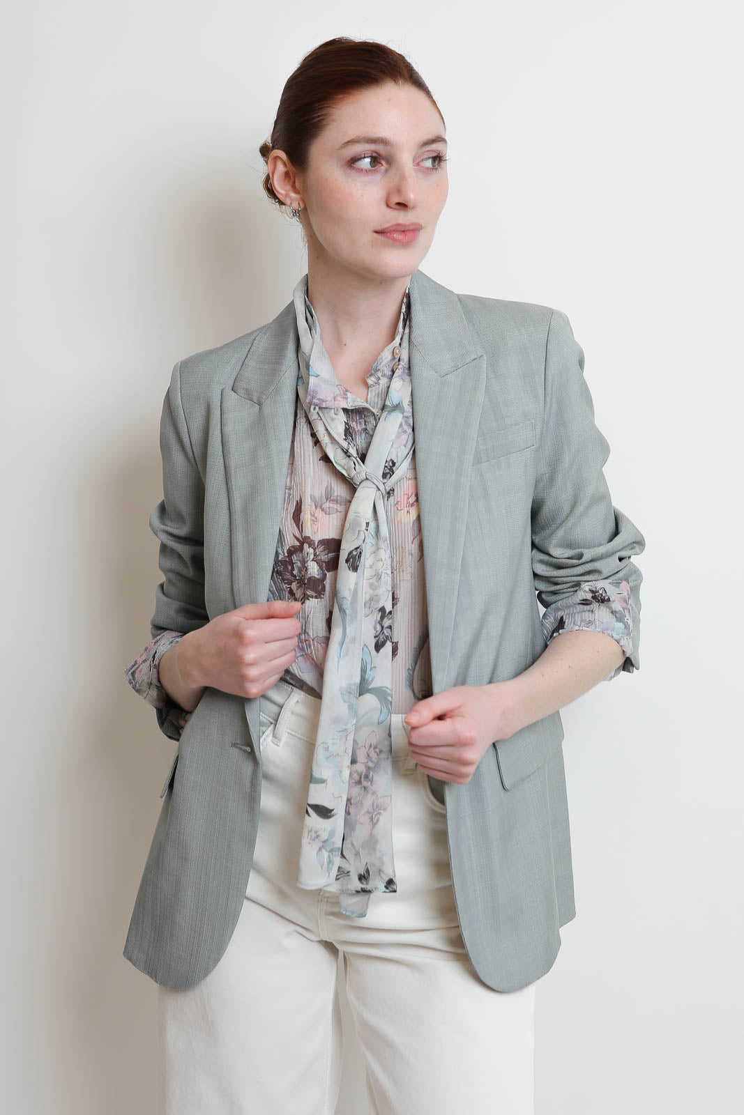 Forte-Forte, blazer hopsack in lagoon